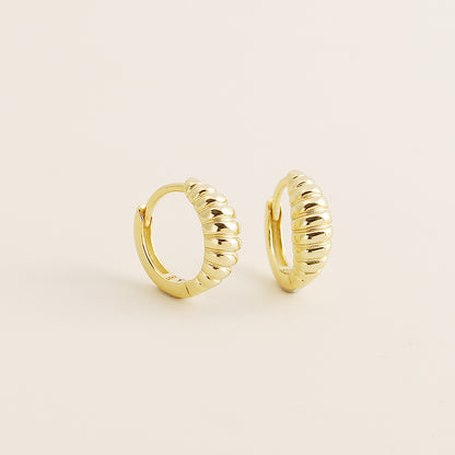 Gold Tapered Ribbed Huggies