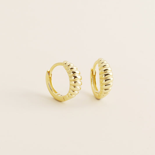 Gold Tapered Ribbed Huggies