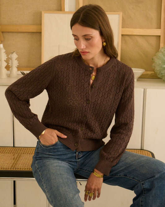 Tessa Pointelle Cardigan