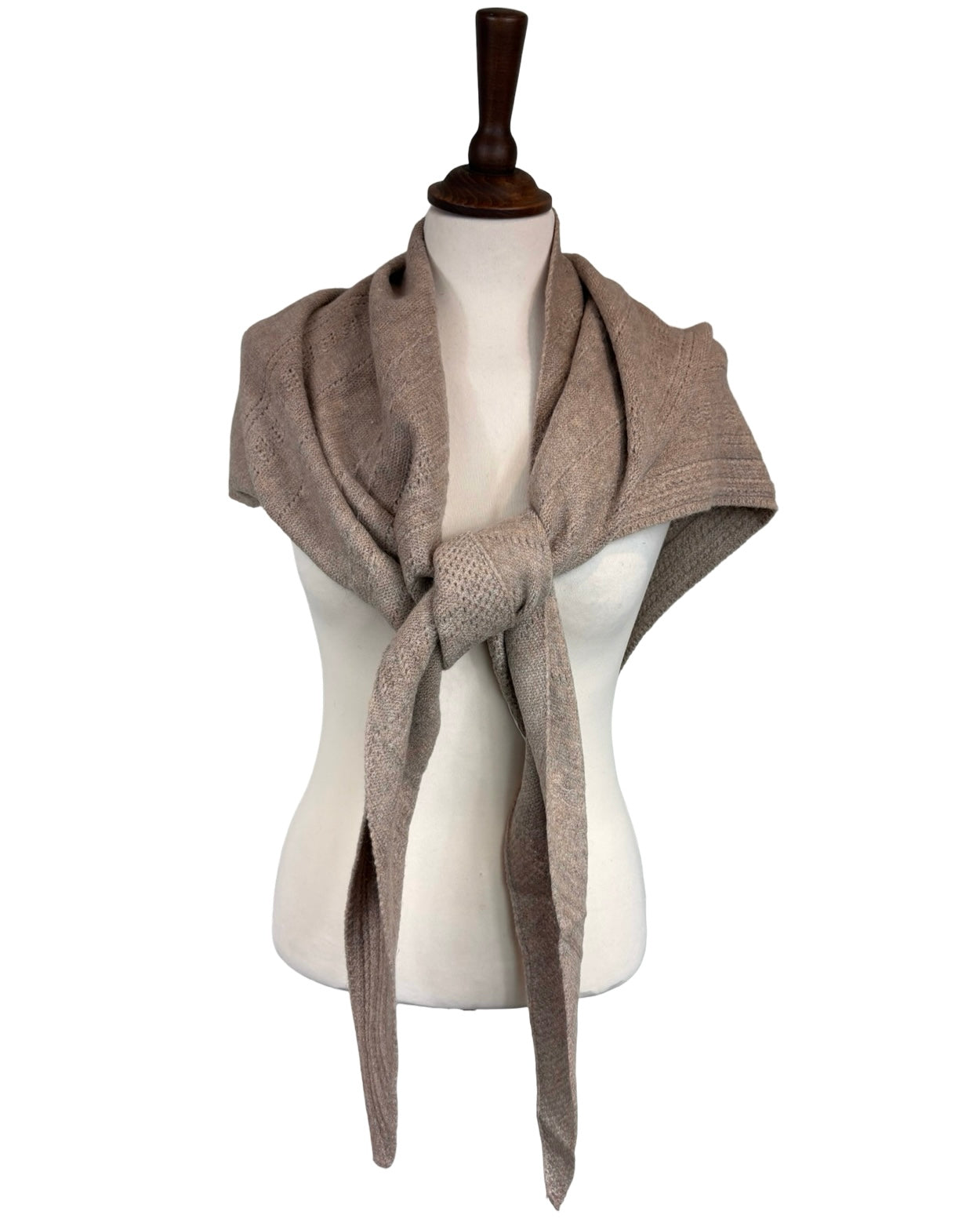Wool Large Open Knit Scarf