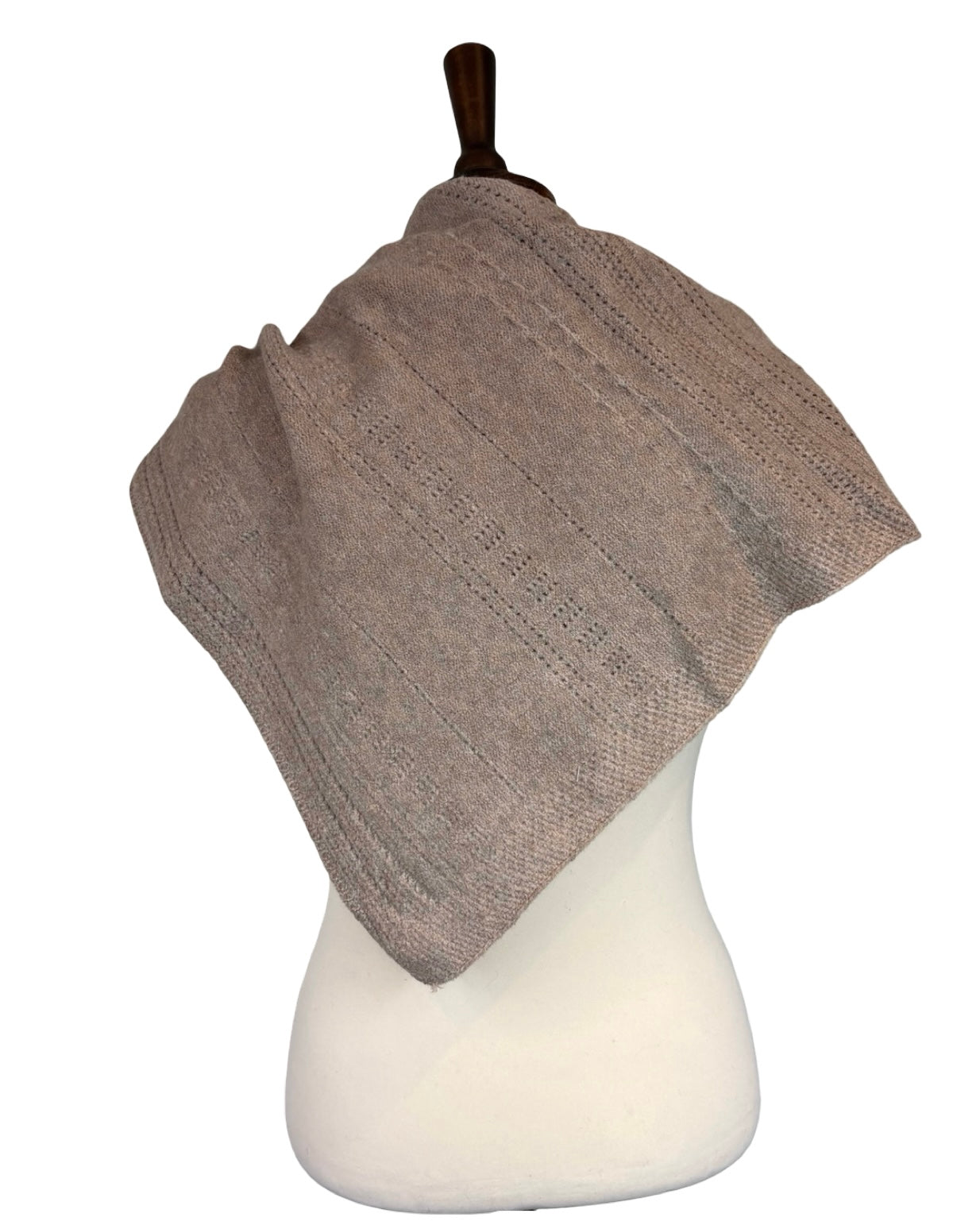 Wool Large Open Knit Scarf
