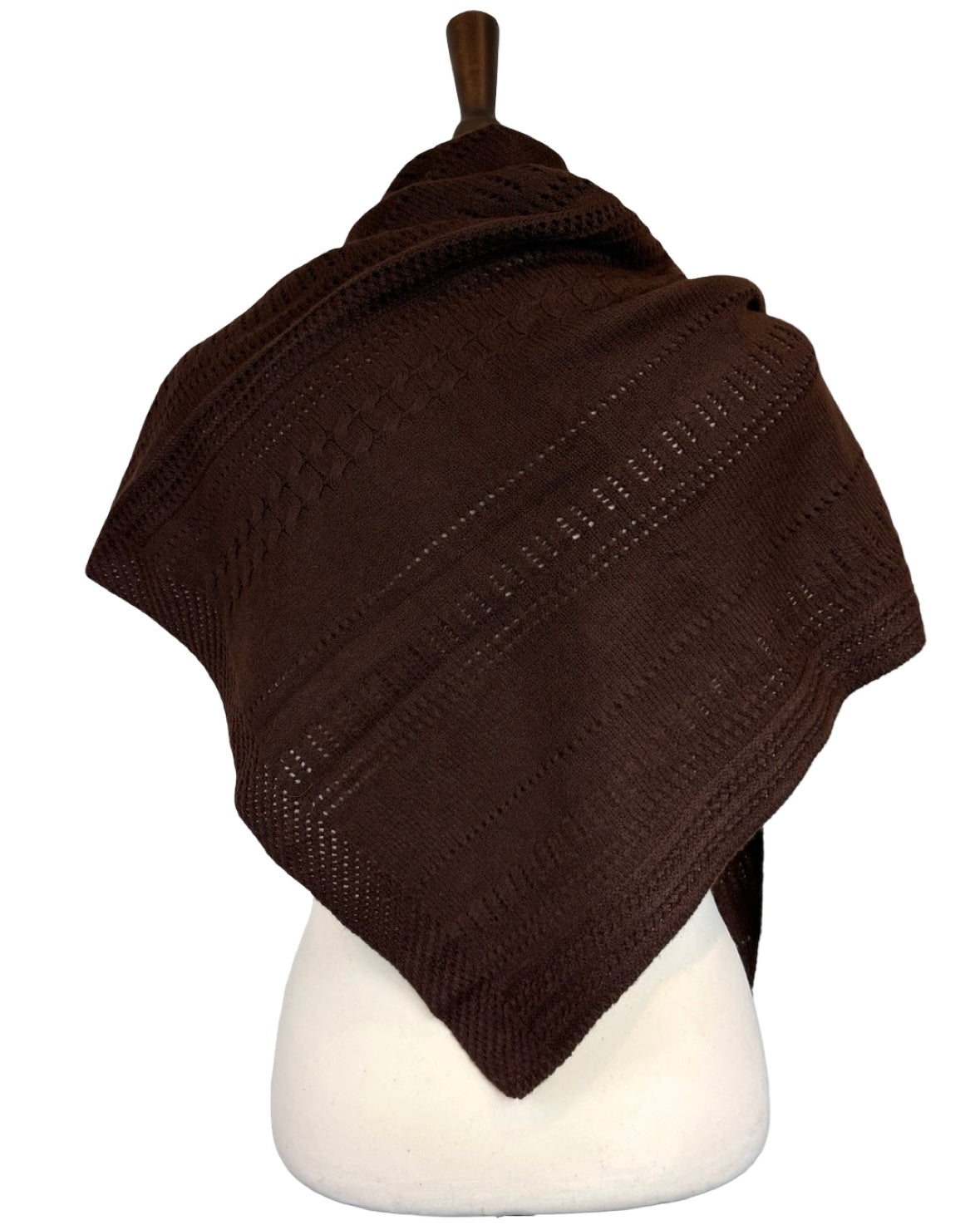 Wool Large Open Knit Scarf