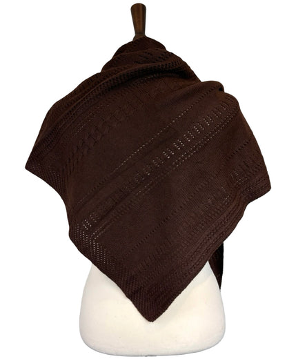 Wool Large Open Knit Scarf