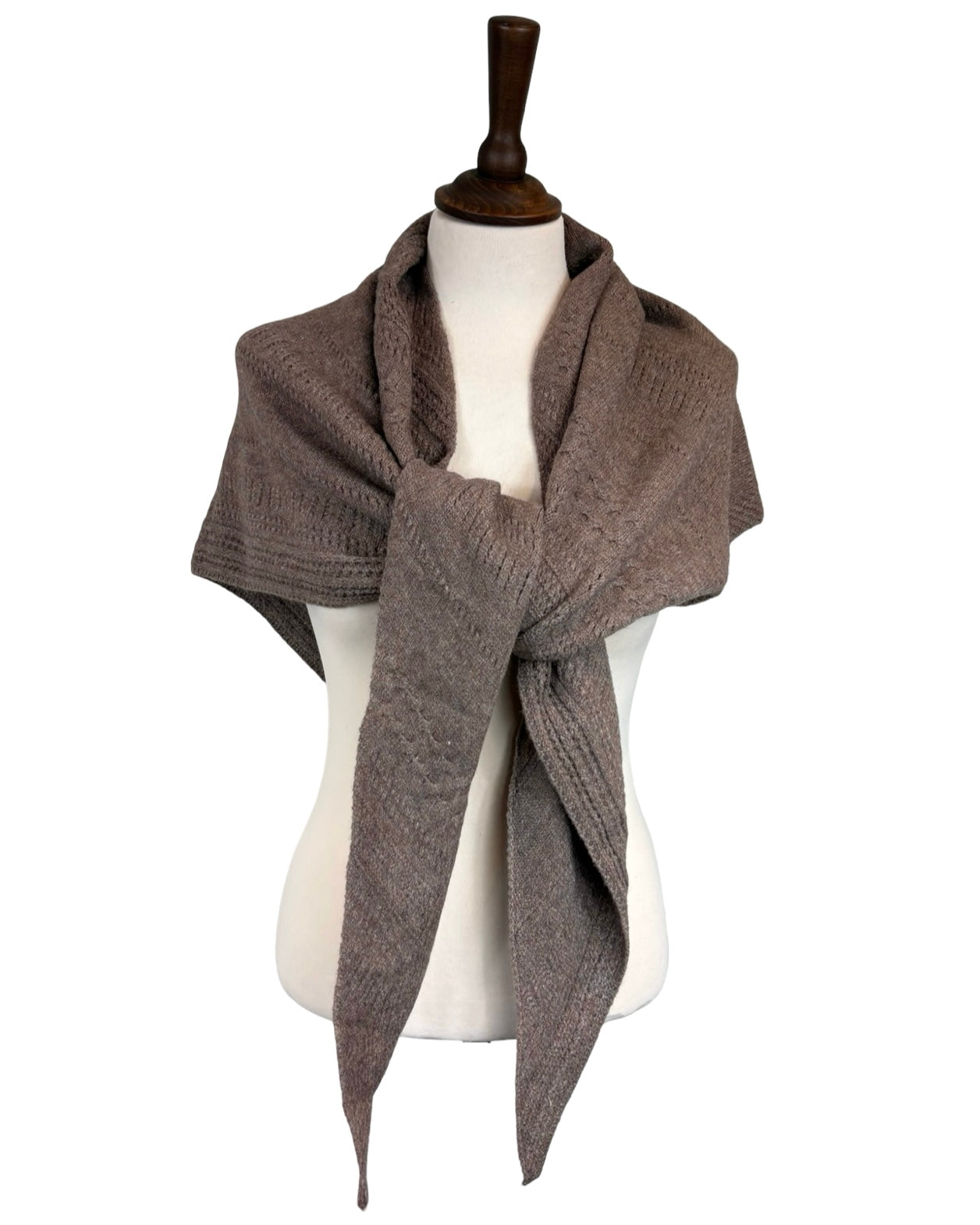 Wool Large Open Knit Scarf