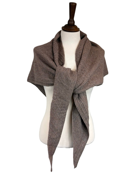 Wool Large Open Knit Scarf