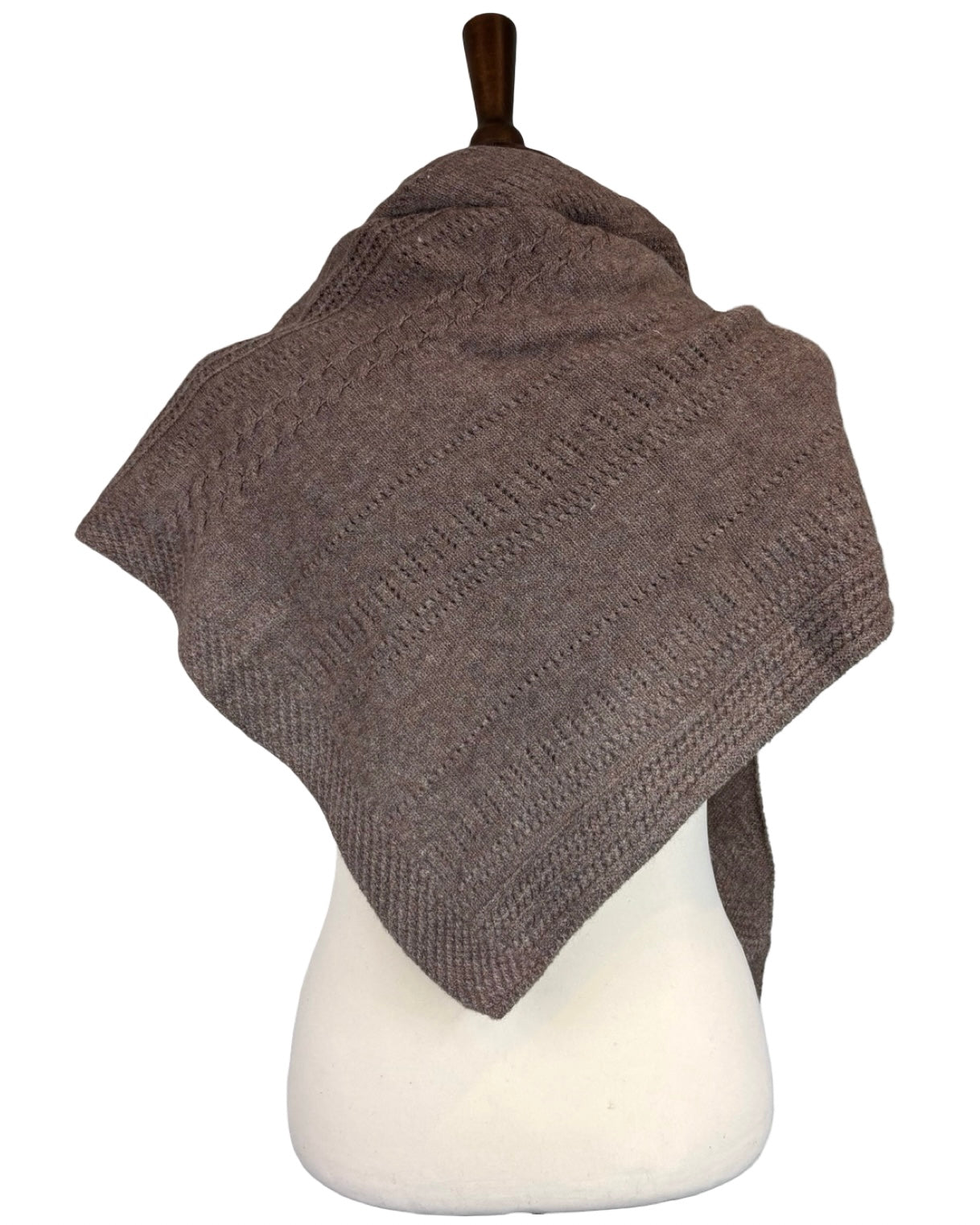 Wool Large Open Knit Scarf