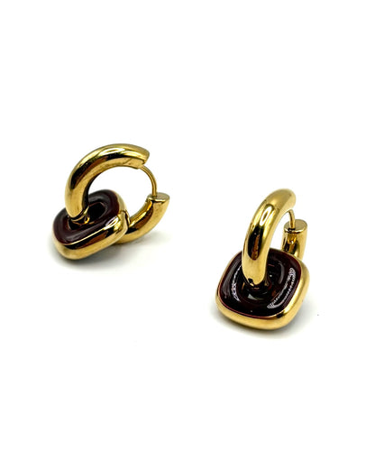 Square Drop Hoops