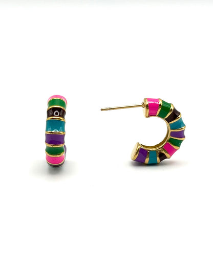 Multi Enamel Hoops