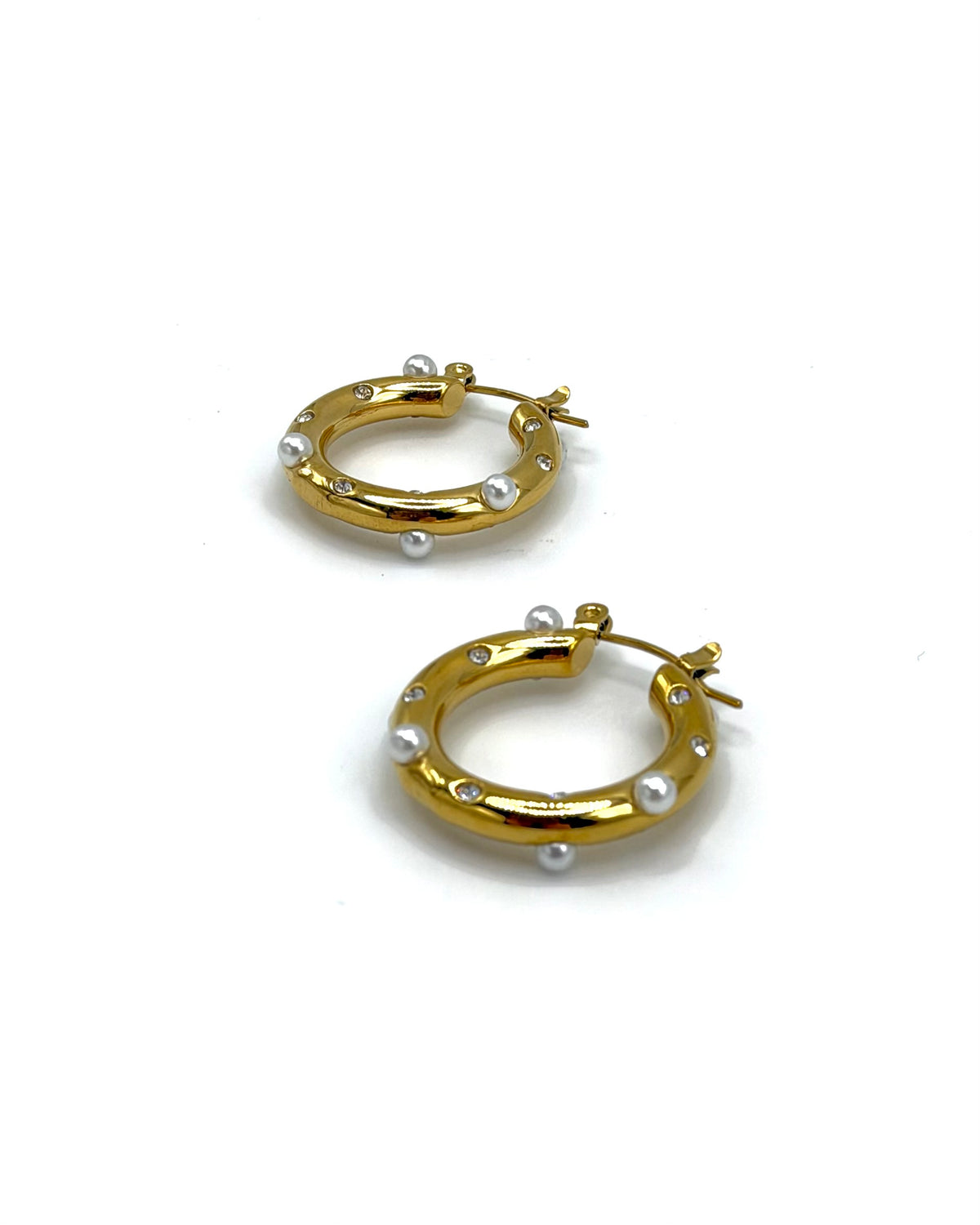 Pearl & Gem Hoops