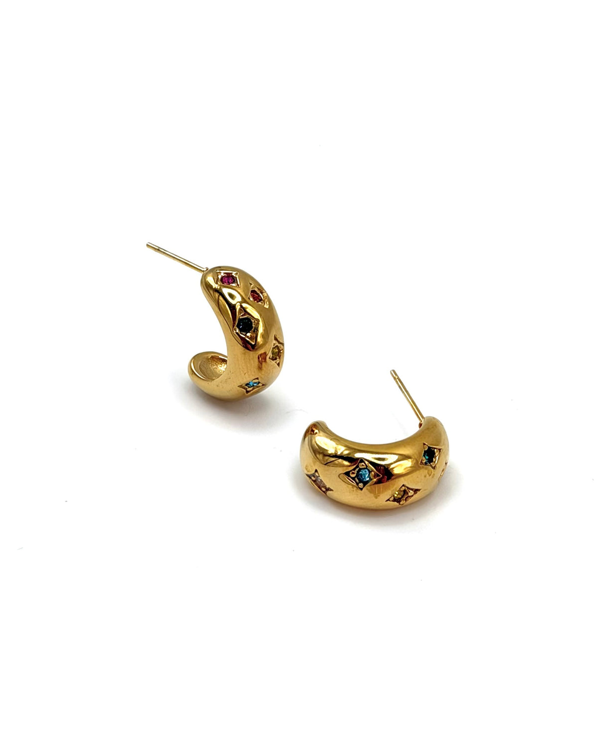 Cubic Zirconia Stud Hoops