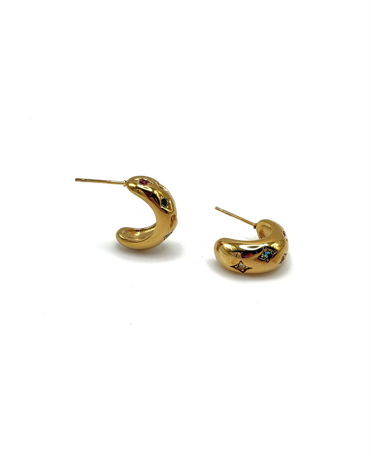 Cubic Zirconia Stud Hoops