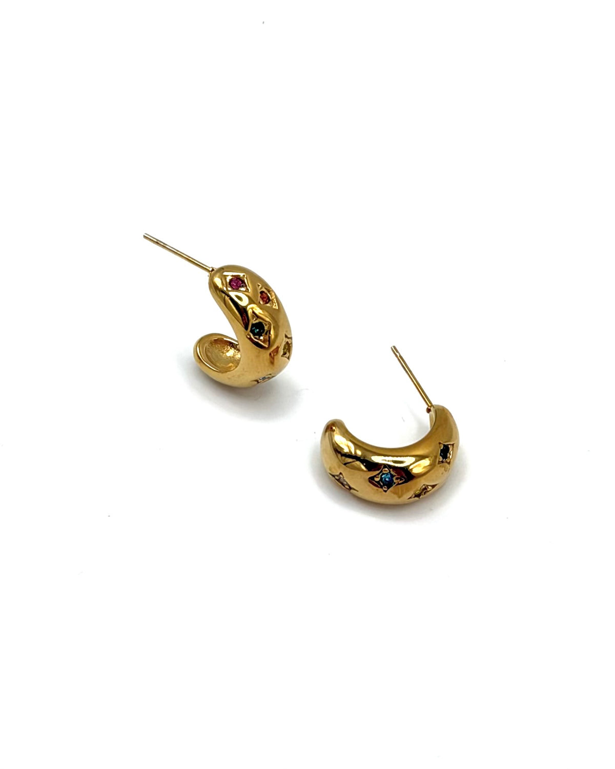 Cubic Zirconia Stud Hoops