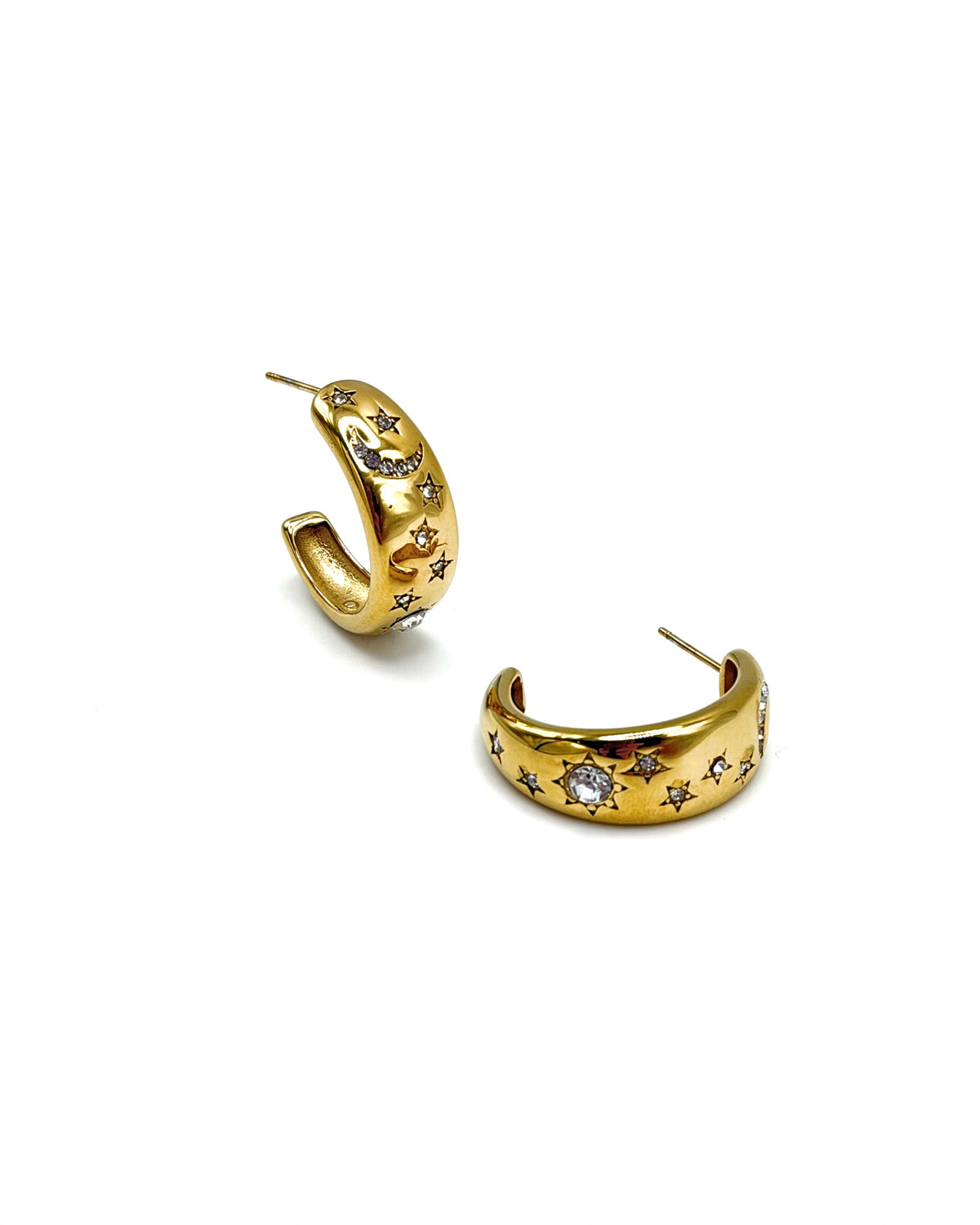 Cubic Zirconia Multi Shape Stud Hoops