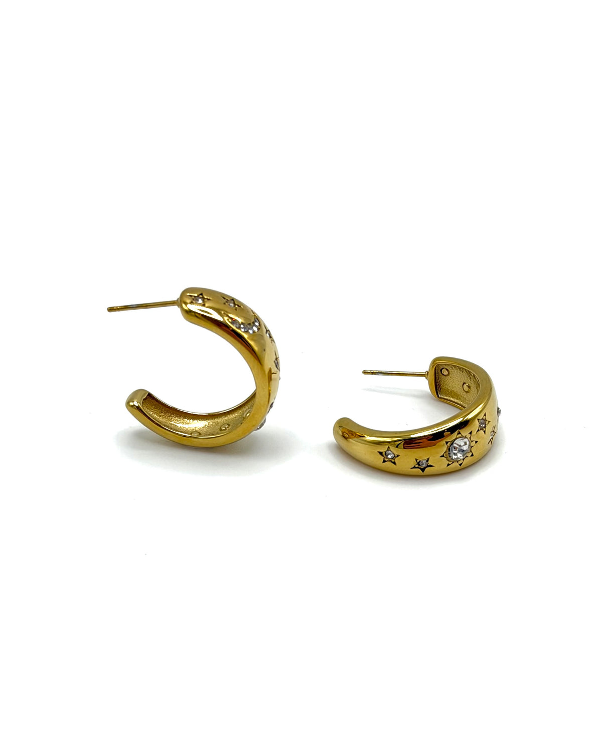 Cubic Zirconia Multi Shape Stud Hoops