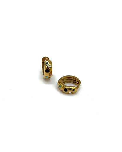 Cubic Zirconia Multi Shape Rounded Hoops