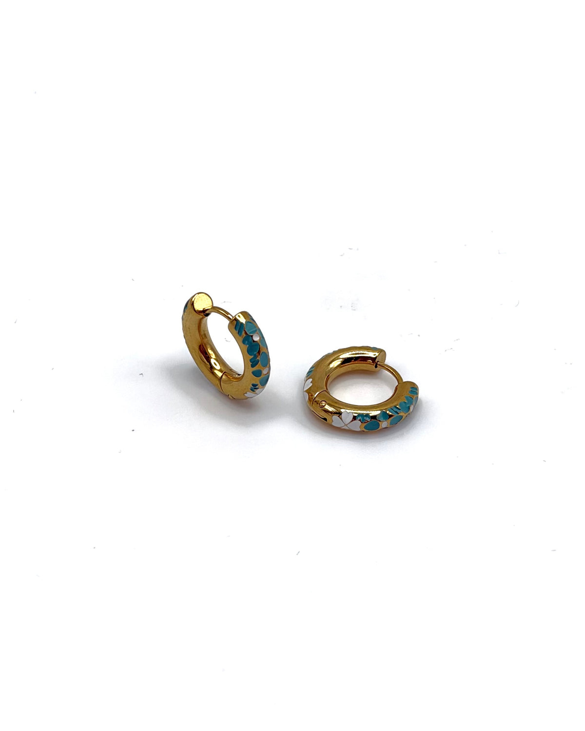 Floral Enamel Hoops