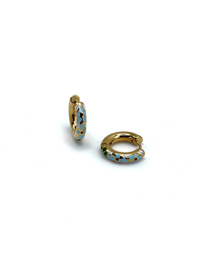 Floral Enamel Hoops