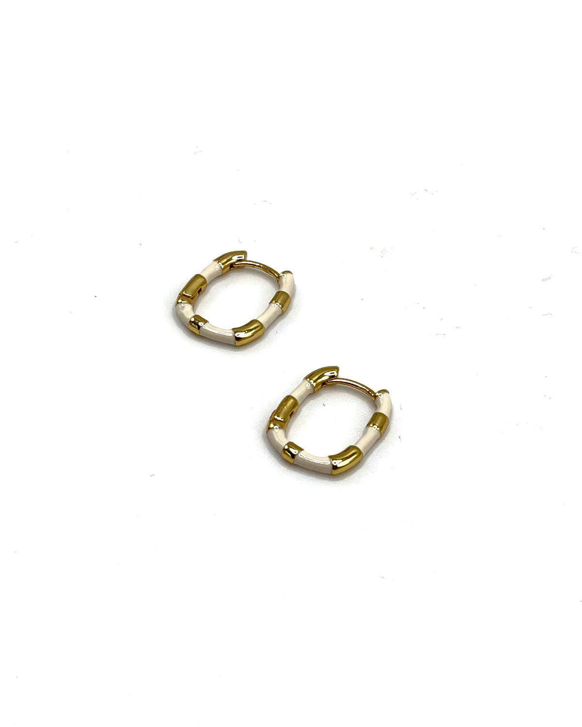 Enamel Stripe Hoops