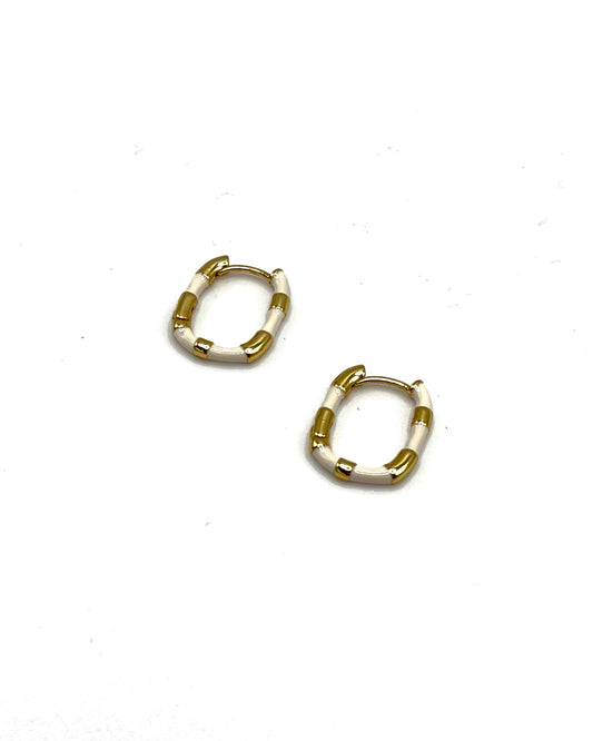 Enamel Stripe Hoops