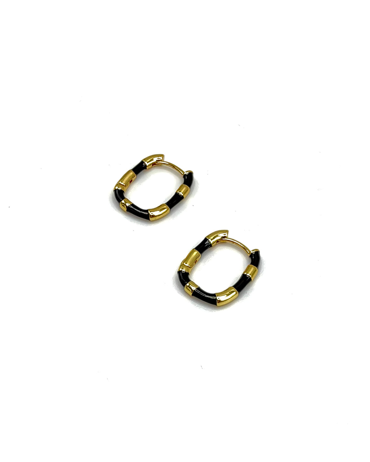 Enamel Stripe Hoops