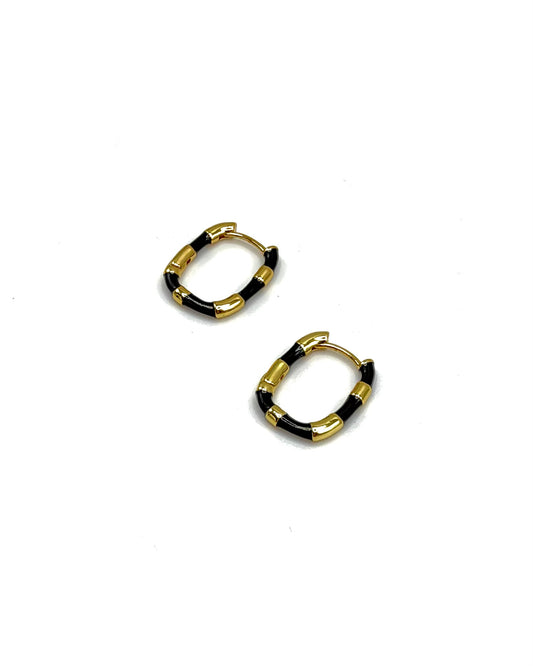 Enamel Stripe Hoops