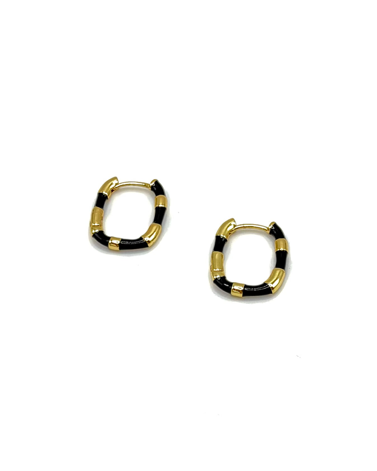 Enamel Stripe Hoops