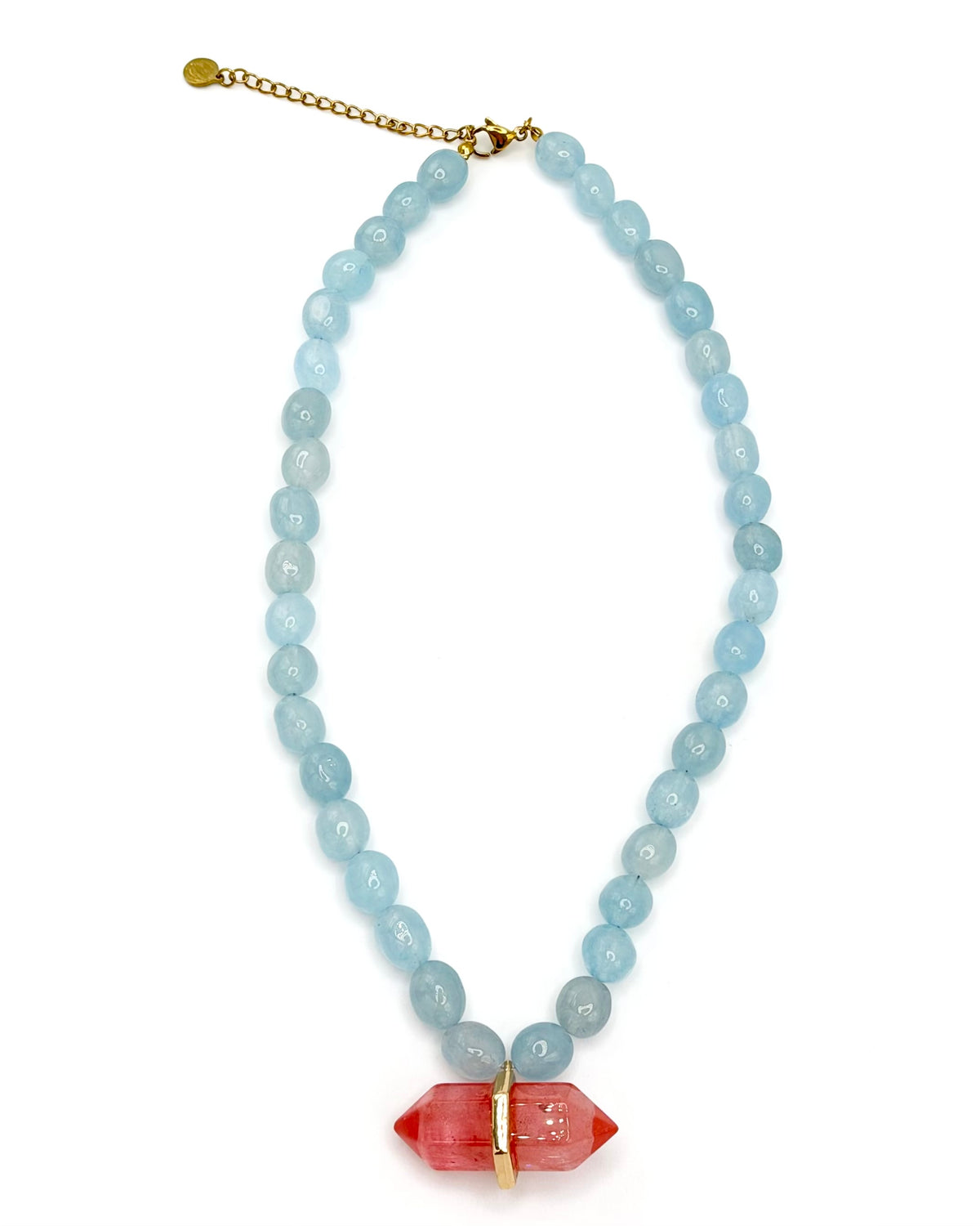 Crystal Pendant Beaded Necklace