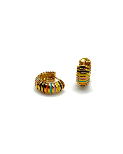 Stripe Enamel Hoops