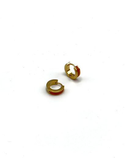Enamel Small Hoops