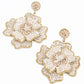 White Large Flower Earrings