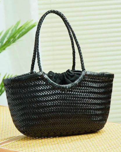 Woven Leather Handbag