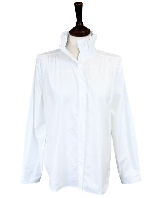 Summer Ruffle Collar Shirt