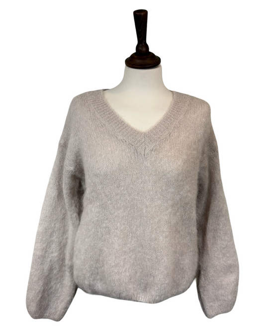 Elizabeth V Neck Mohair Jumper
