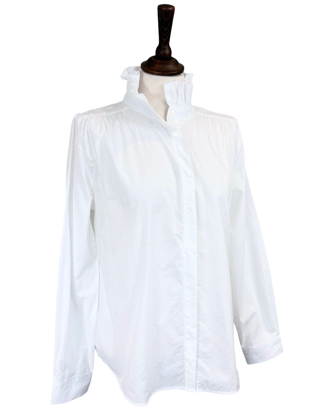 Summer Ruffle Collar Shirt