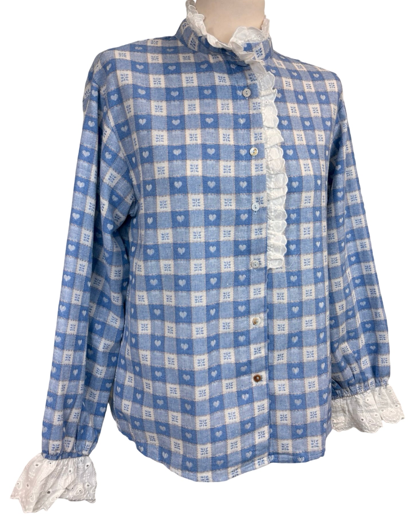 Willow Blue Heart Frill Blouse