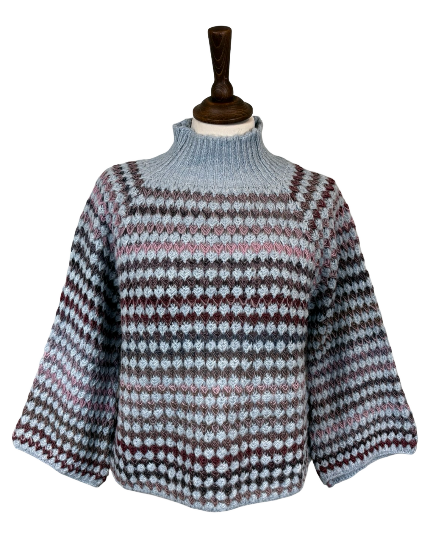 Rosalind Crochet Funnel Neck Jumper