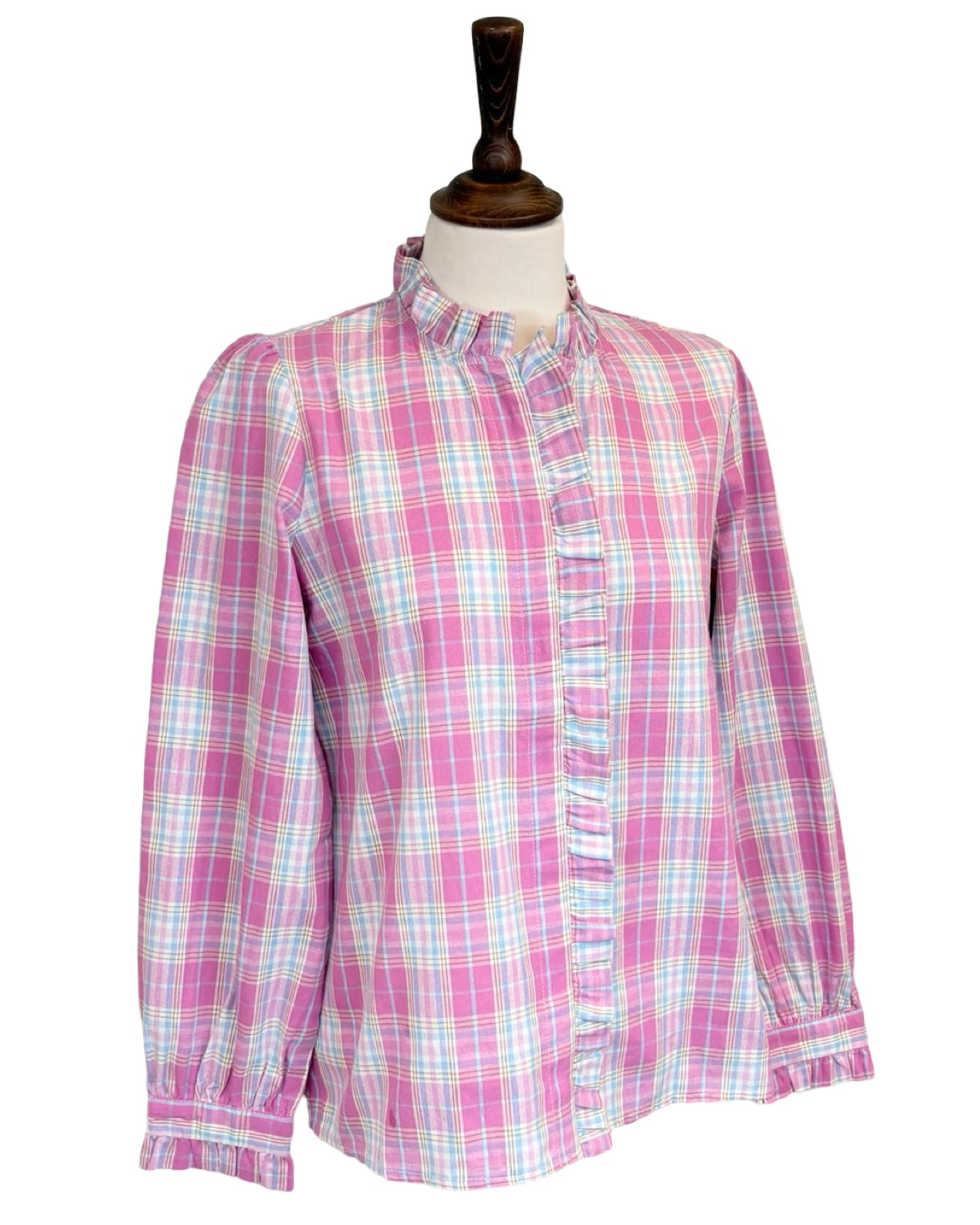 Ava Check Ruffle Shirt