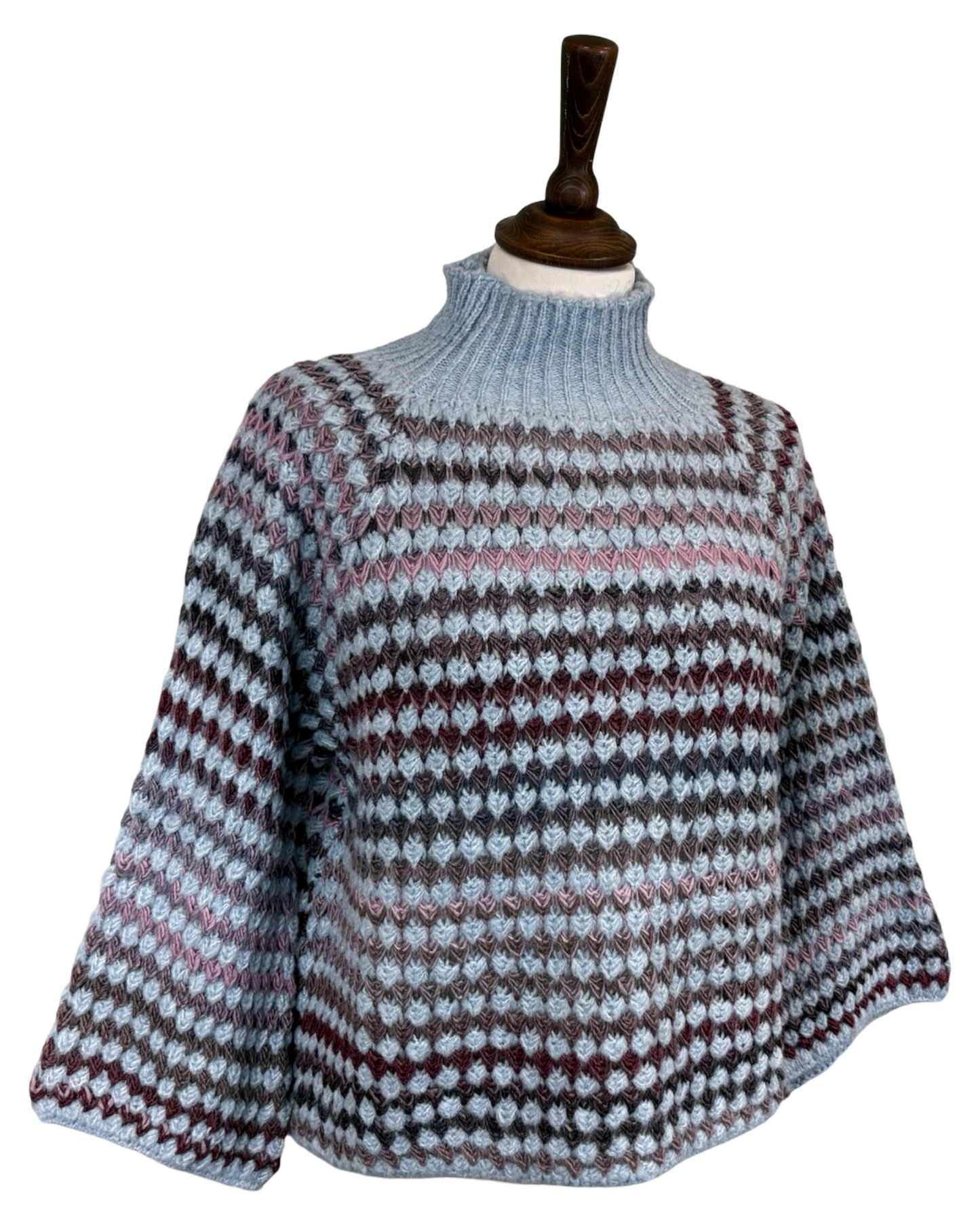 Rosalind Crochet Funnel Neck Jumper