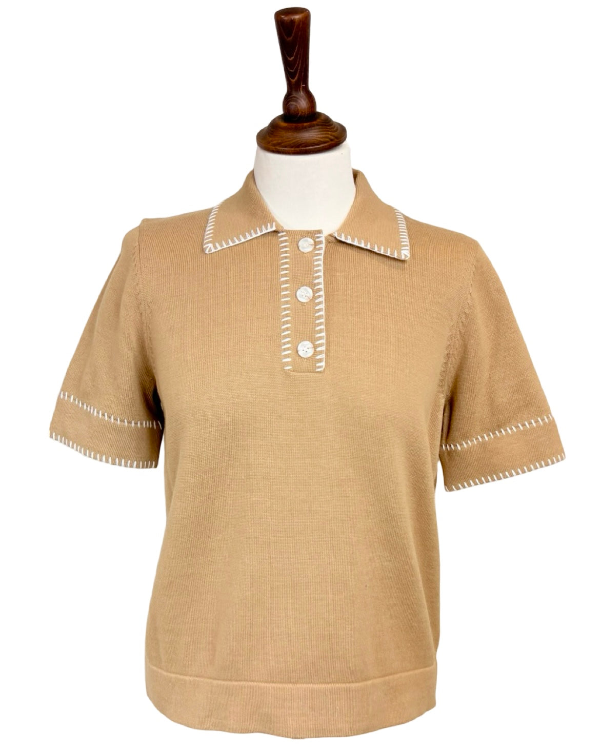 Veda Blanket Stitch Detail Top