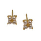 Gold & Pearl 4 Petal Flower Studs