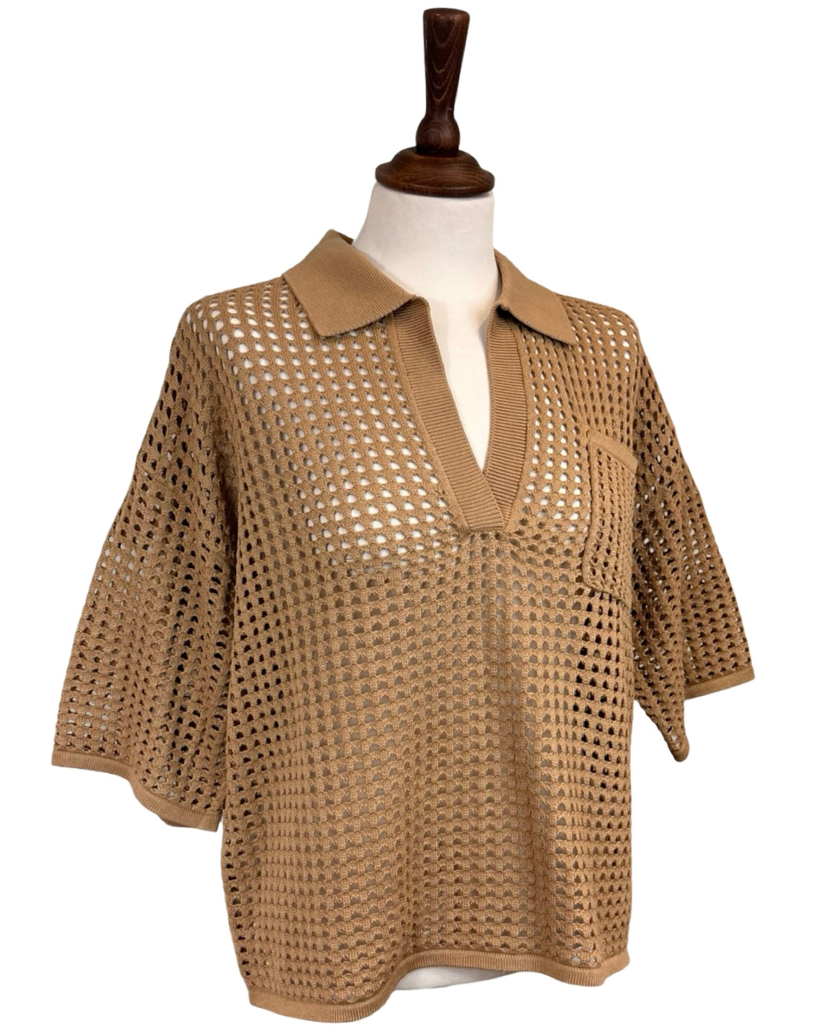 Maeve Open Knit T Shirt