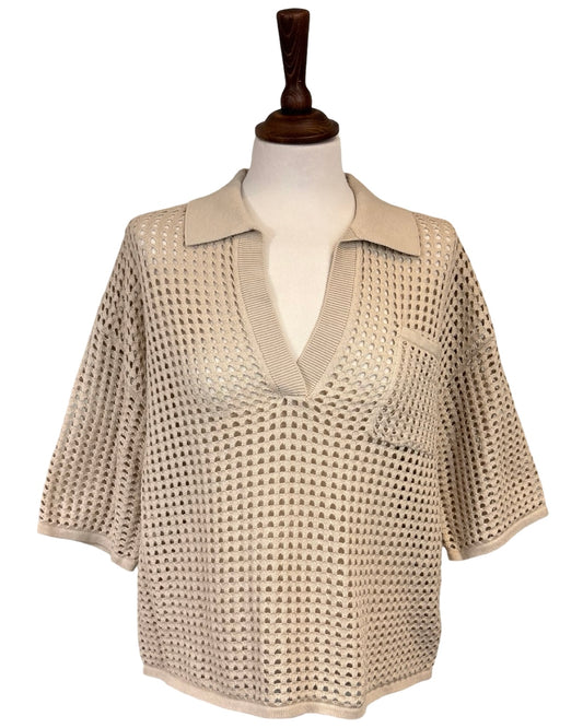 Maeve Open Knit T Shirt