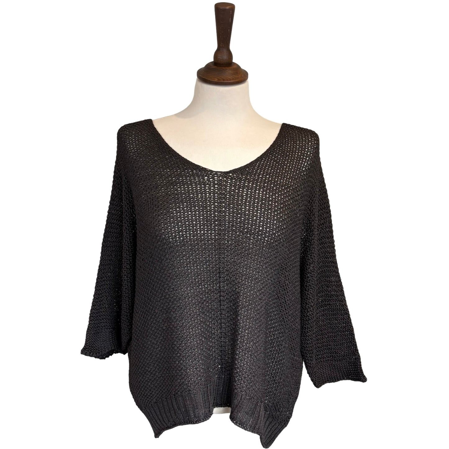 Elsie Mesh Three Quarter Sleeve Top