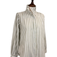 Cleo Ruffle Collar Stripe Shirt