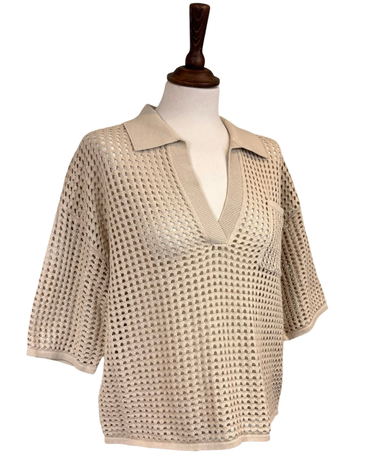 Maeve Open Knit T Shirt