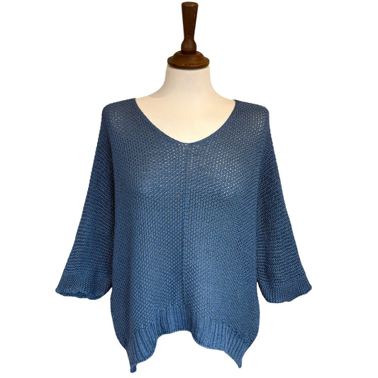 Elsie Mesh Three Quarter Sleeve Top