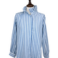 Cleo Ruffle Collar Stripe Shirt