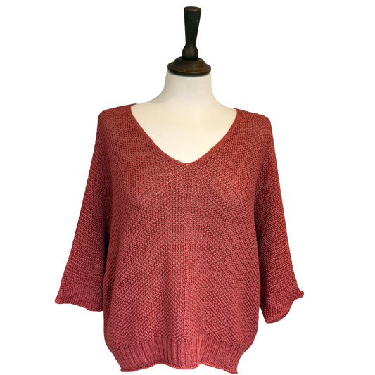 Elsie Mesh Three Quarter Sleeve Top