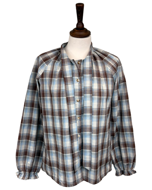 Colette Tie Neck Check Shirt