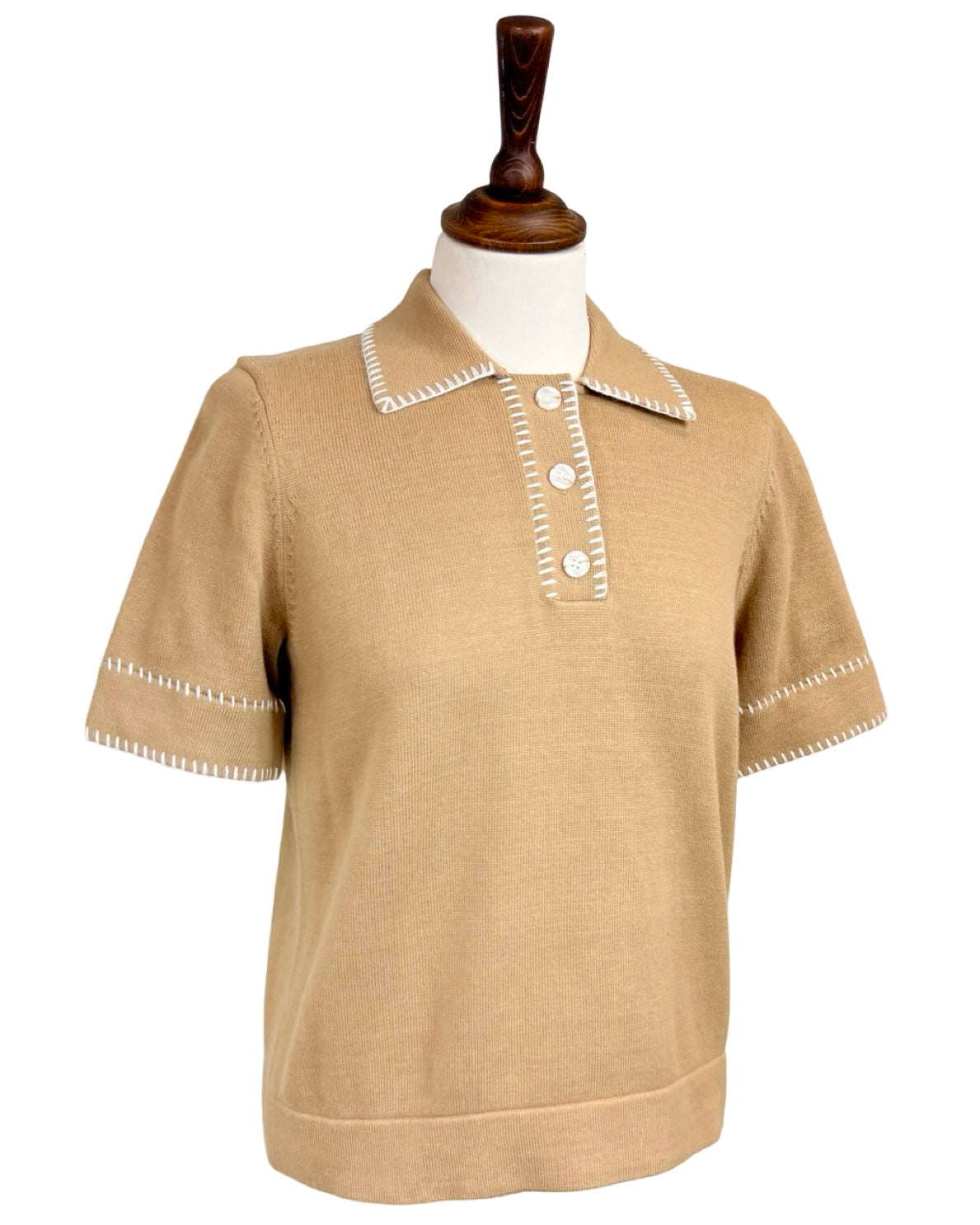 Veda Blanket Stitch Detail Top